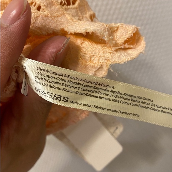 Free People FP One Adella Bralette Peach medium - Picture 5 of 9